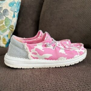 Hey Dude Cow Print Sparkly Shoes